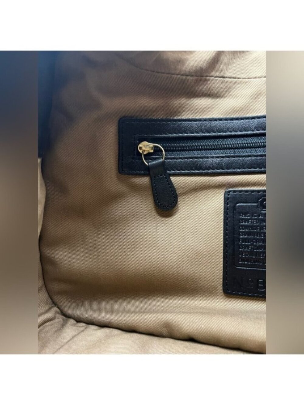 COACH VINTAGE 9338 Y2K Legacy Crescent Black Leather Shoulder Crossbody Hobo Bag - Picture 7 of 16